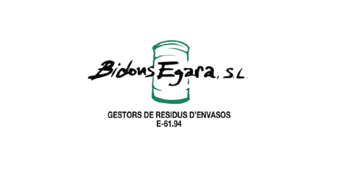 Logo Bidons Egara, S.L. Gestors de residus d'envasos E-61.94