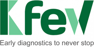 Logo empresa Kfew. Early diagnostics to never stop