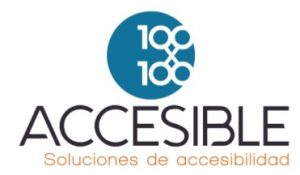 Logo 100*100 Accesible. Soluciones de accesibilidad