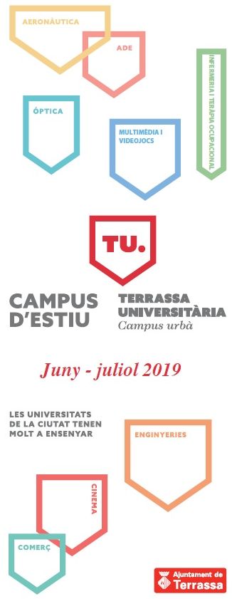 Imatge programa Campus d'Estiu juny-juliol 2019. Les Universitats de la ciutat tenim molt a ensenyar.