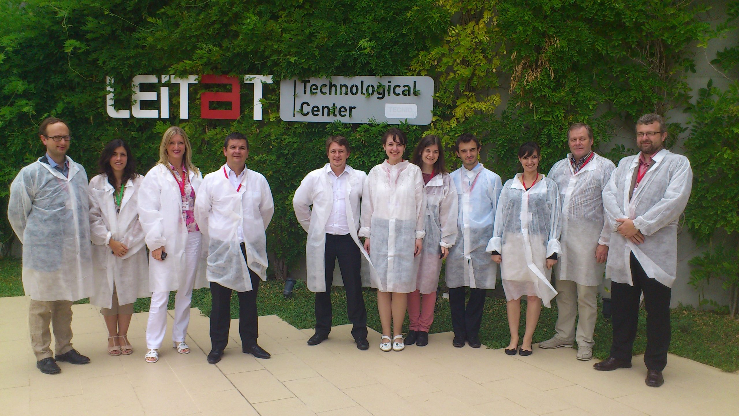 Els representants dels clústers participants en el projecte a la seu del Centre Tecnològic Leitat