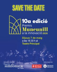 Save the date 10a edició Premis Muncunill a la Innovació 2026. Fotografia Orquestra Simfònica del Vallès